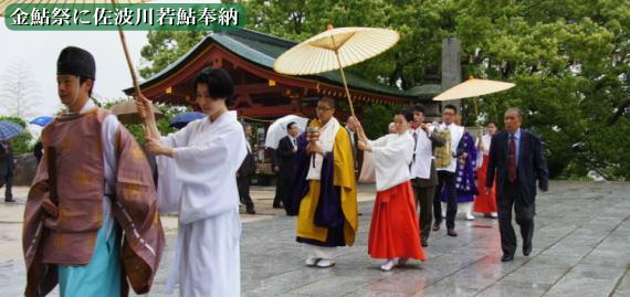 金鮎祭は日本でも珍しい祭事です。